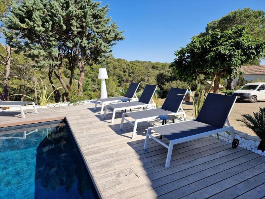 Magnifique Villa De Luxe Au Coeur De La Garrigue Nîmes Esterno foto